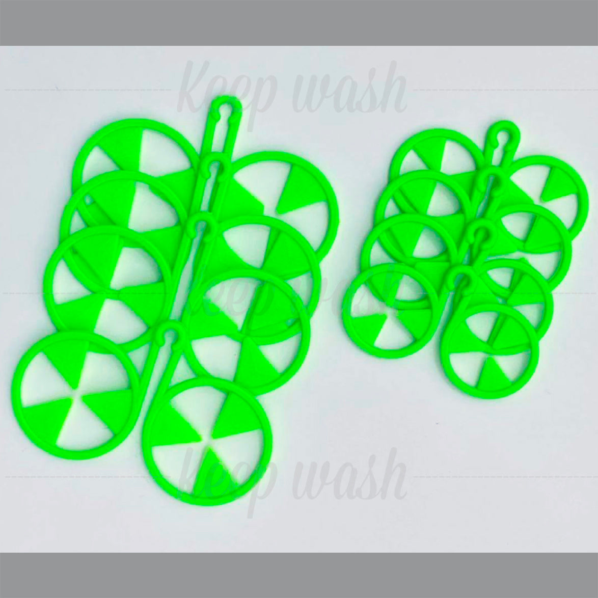 Keep Wash - Circle Sock Clips For Washing Machine, Dryer, And Drawer - Color: Green
