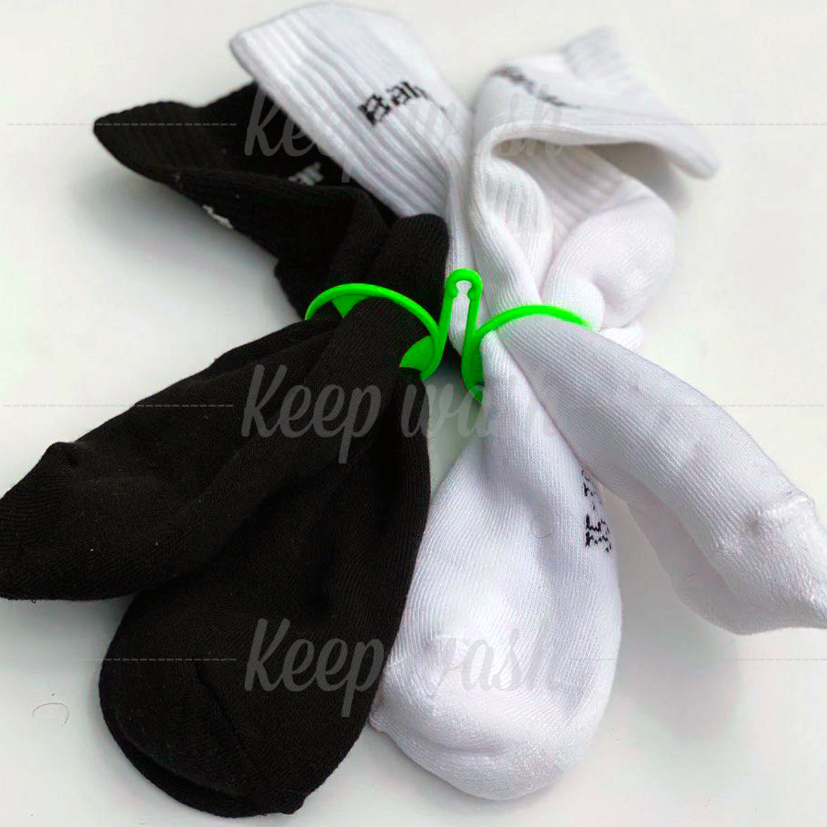 Keep Wash - Circle Sock Clips For Washing Machine, Dryer, And Drawer - Color: Green