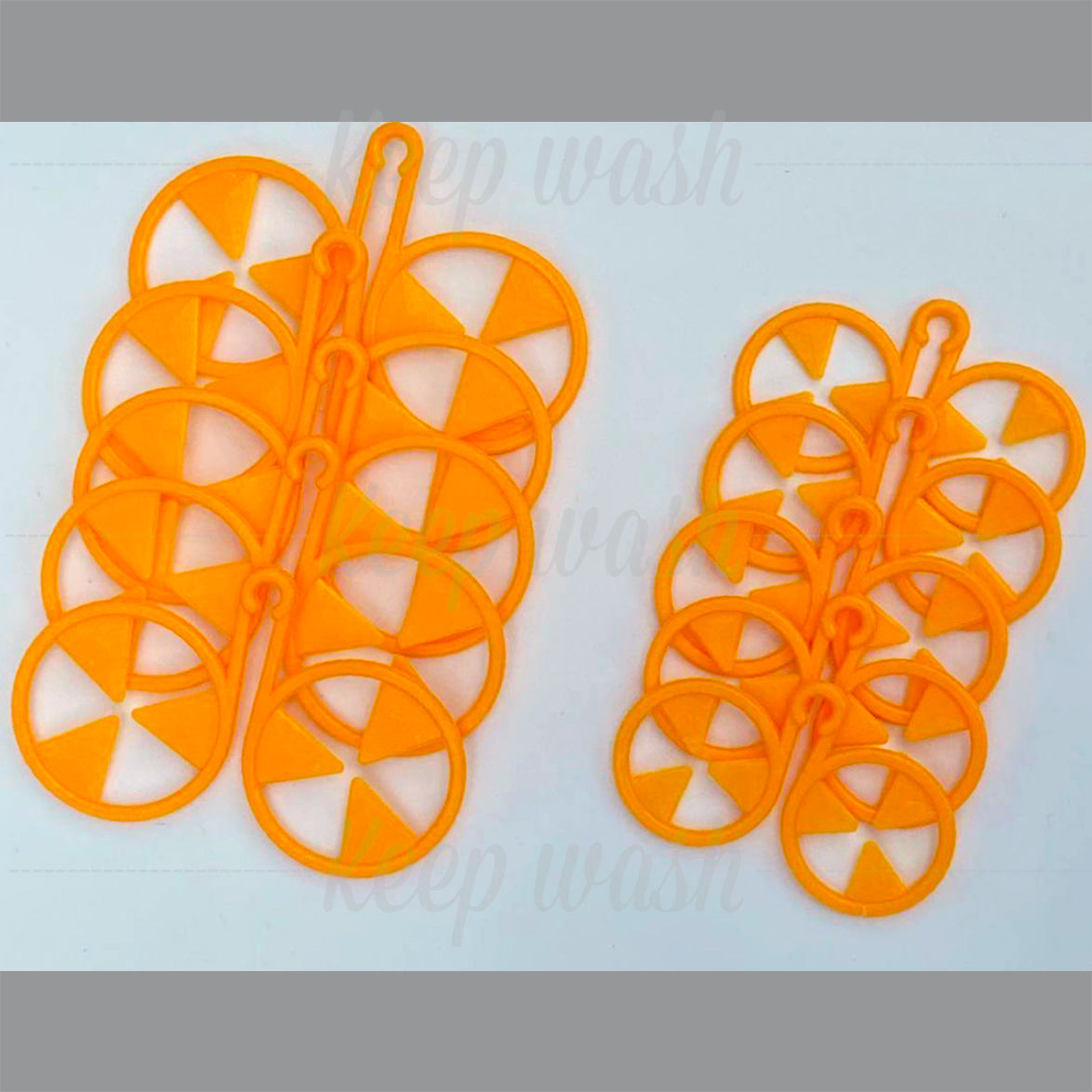 Keep Wash - Circle Sock Clips For Washing Machine, Dryer, And Drawer - Color: Orange