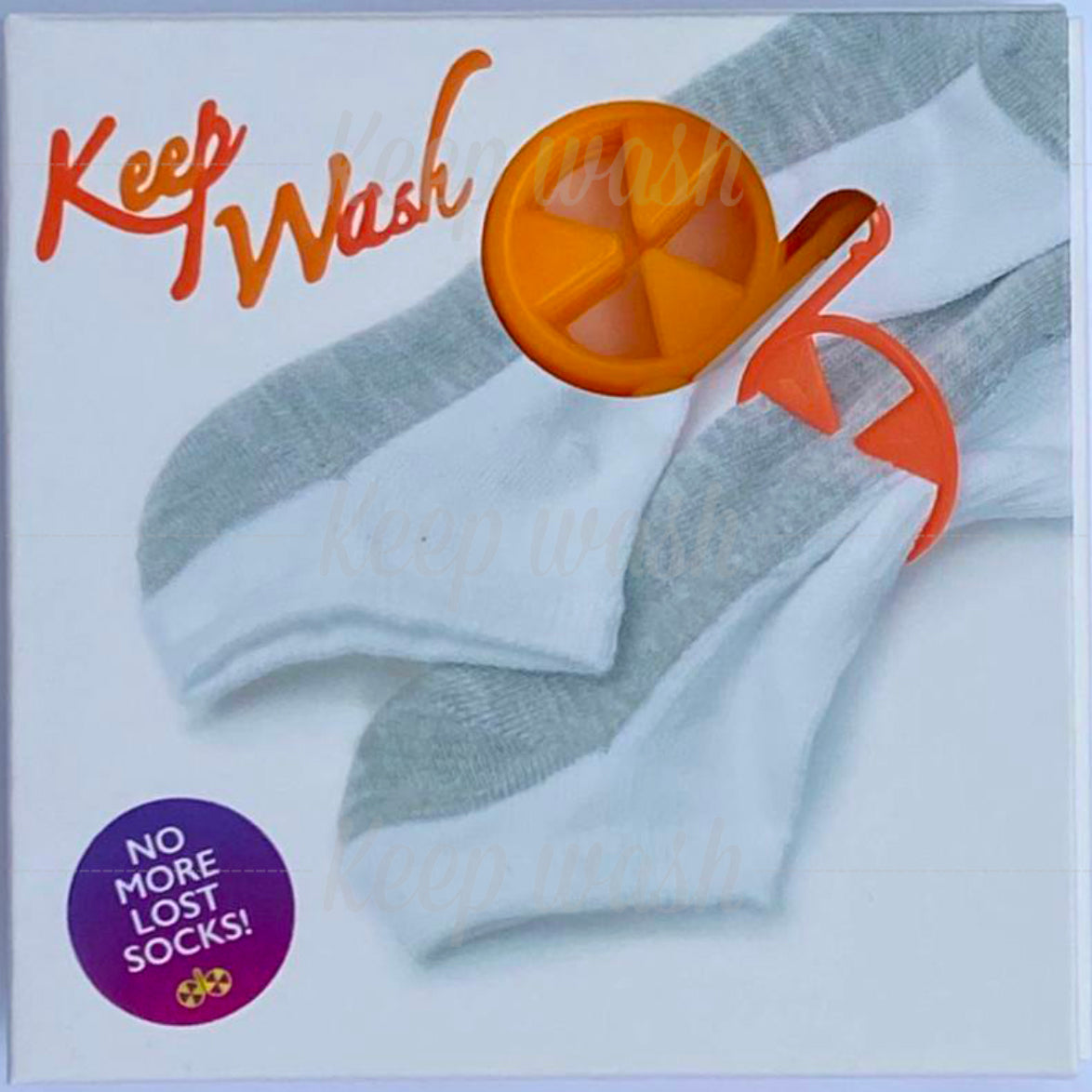Keep Wash - Circle Sock Clips For Washing Machine, Dryer, And Drawer - Color: Orange