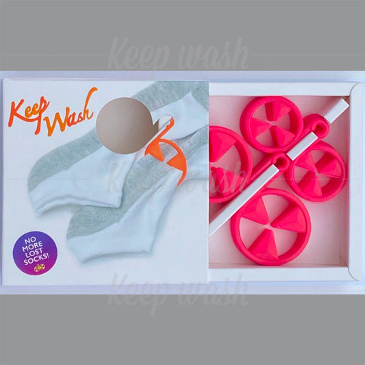Keep Wash - Circle Sock Clips For Washing Machine, Dryer, And Drawer - Color: Pink