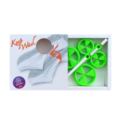 Keep Wash - Circle Sock Clips For Washing Machine, Dryer, And Drawer - Color: Green