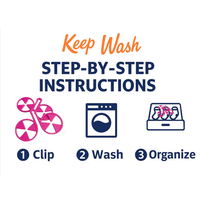 Keep Wash - Circle Sock Clips For Washing Machine, Dryer, And Drawer - Color: Pink