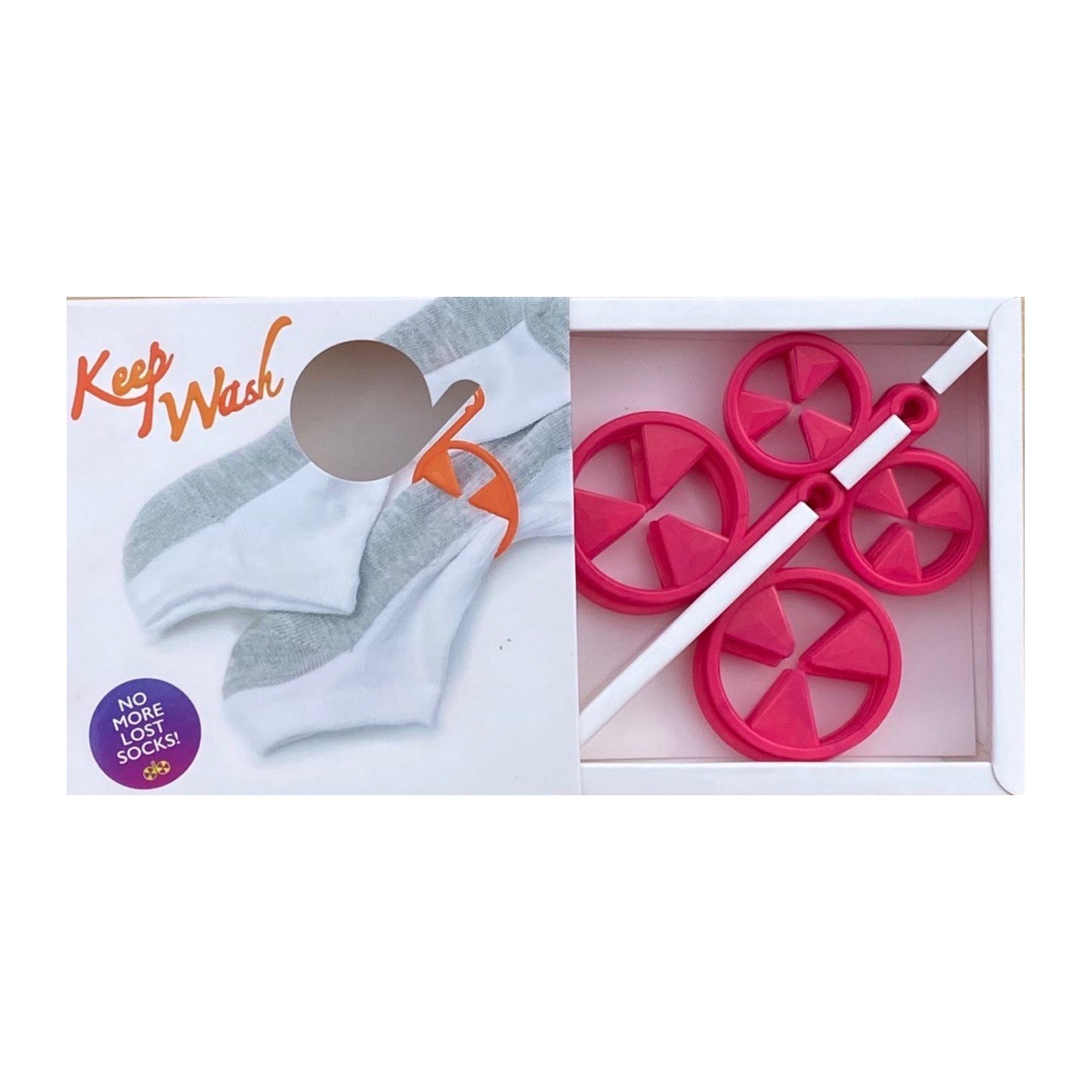 Keep Wash - Circle Sock Clips For Washing Machine, Dryer, And Drawer - Color: Pink