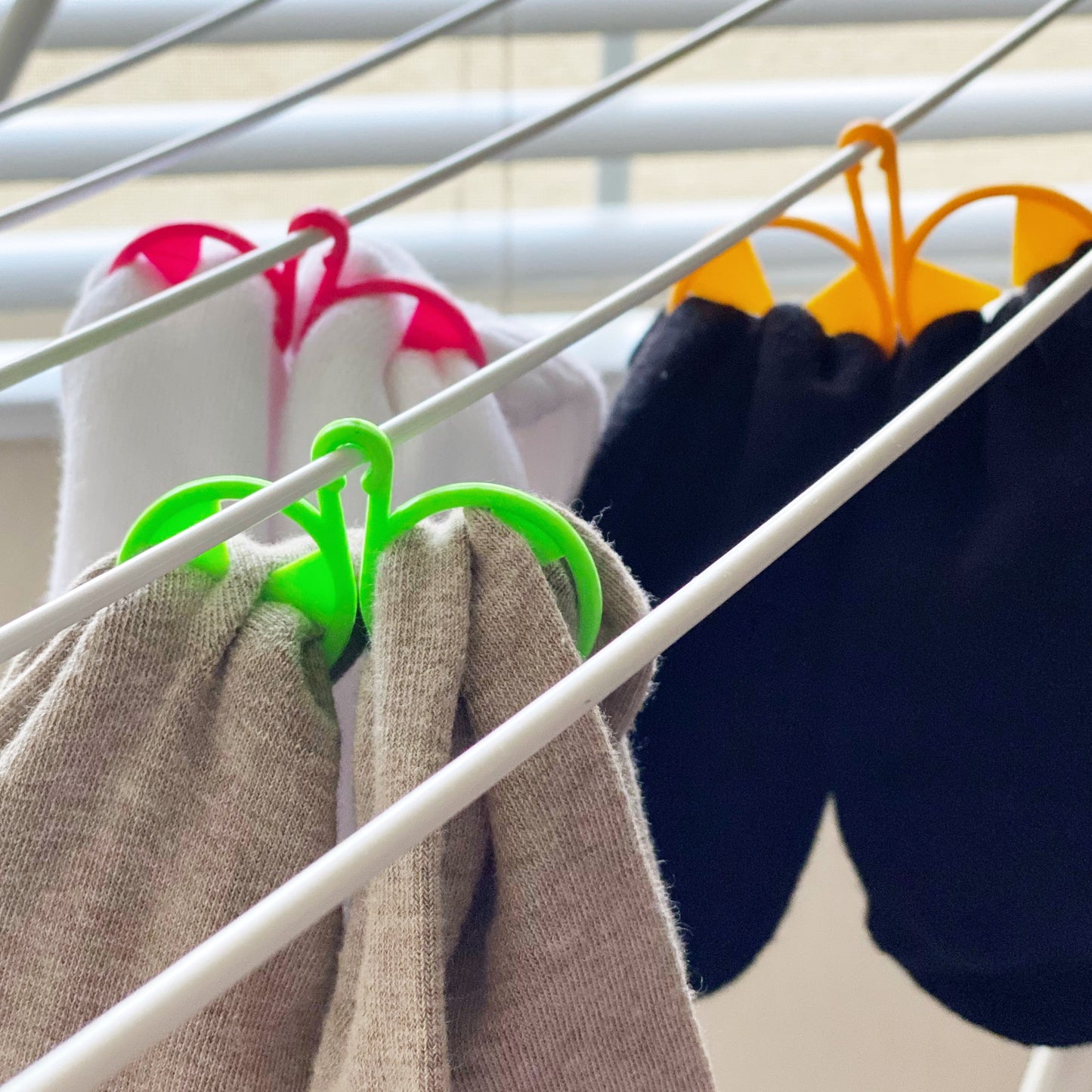 Keep Wash - Circle Sock Clips For Washing Machine, Dryer, And Drawer - Color: Orange