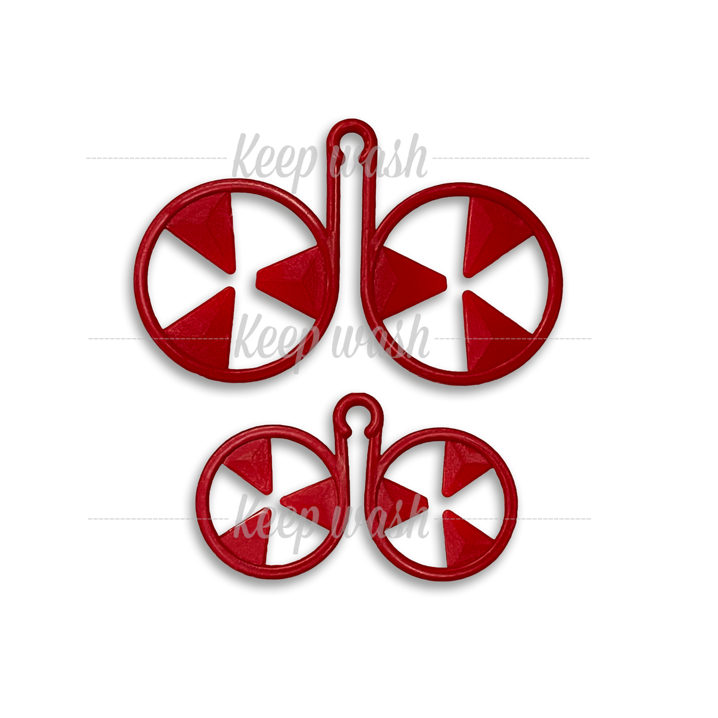 Keep Wash - Circle Sock Clips For Washing Machine, Dryer, And Drawer - Color: Red