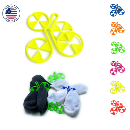 Keep Wash - Circle Sock Clips For Washing Machine, Dryer, And Drawer - Color: Yellow