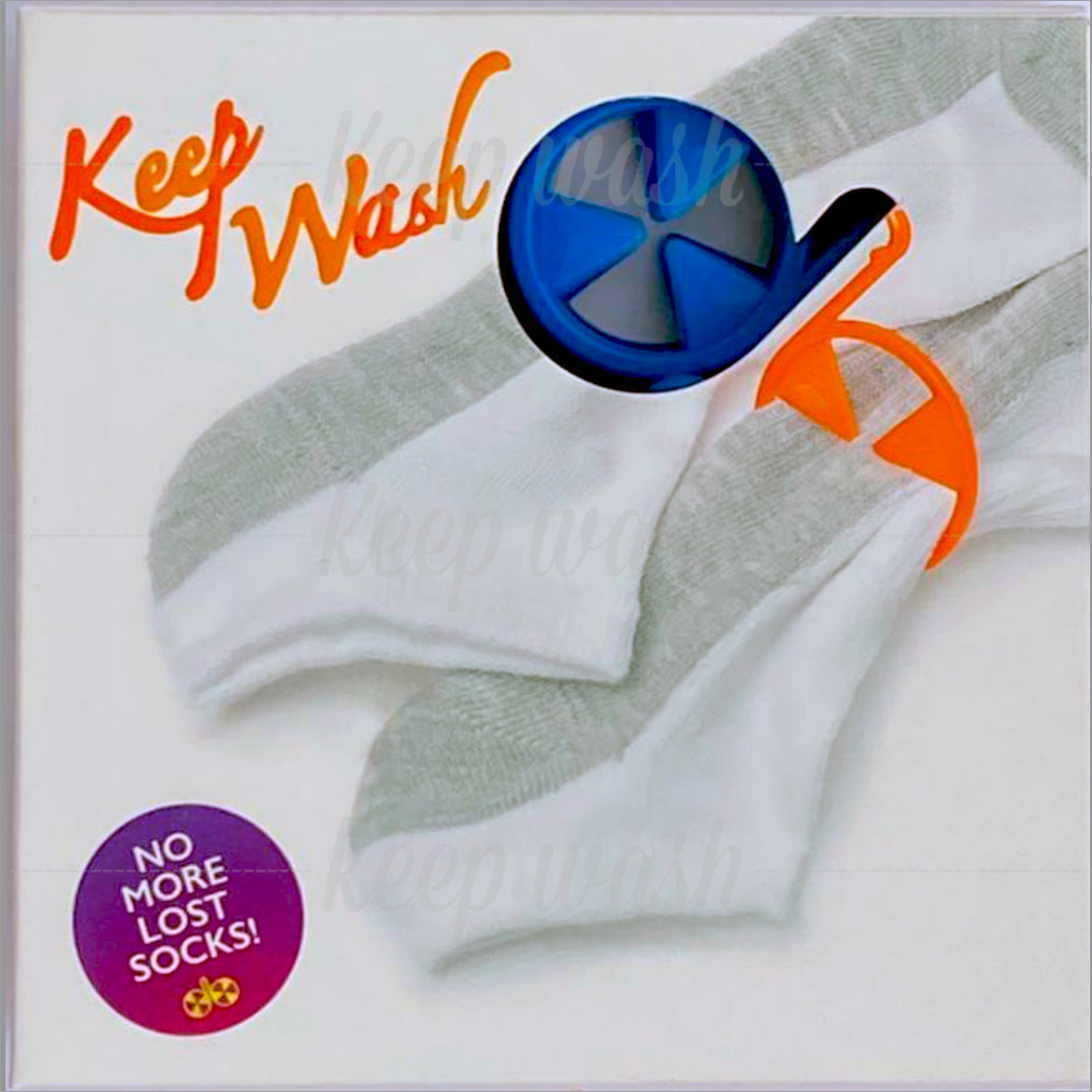 Keep Wash - Circle Sock Clips For Washing Machine, Dryer, And Drawer - Color: Blue