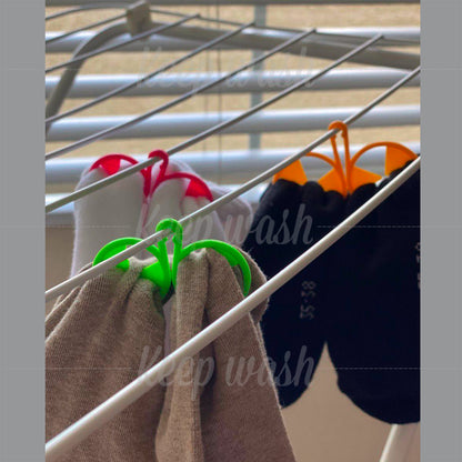 Keep Wash - Circle Sock Clips For Washing Machine, Dryer, And Drawer - Color: Blue