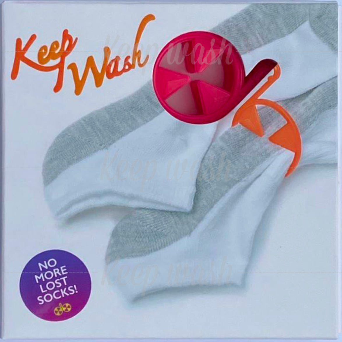 Keep Wash - Circle Sock Clips For Washing Machine, Dryer, And Drawer - Color: Pink