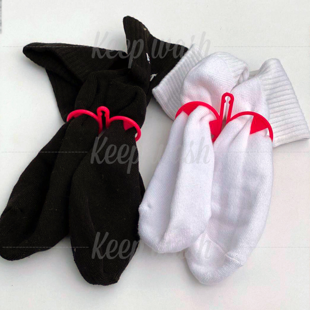 Keep Wash - Circle Sock Clips For Washing Machine, Dryer, And Drawer - Color: Pink