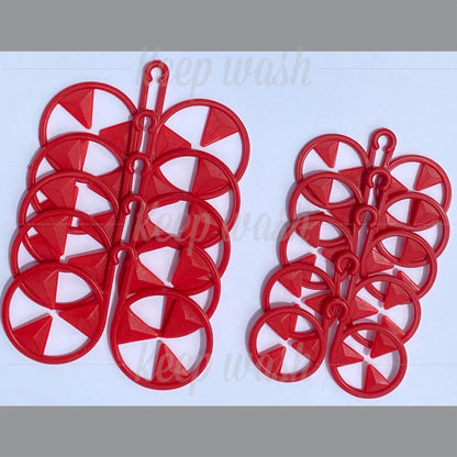 Keep Wash - Circle Sock Clips For Washing Machine, Dryer, And Drawer - Color: Red