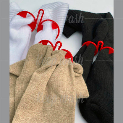 Keep Wash - Circle Sock Clips For Washing Machine, Dryer, And Drawer - Color: Red
