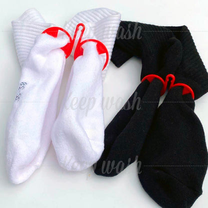 Keep Wash - Circle Sock Clips For Washing Machine, Dryer, And Drawer - Color: Red