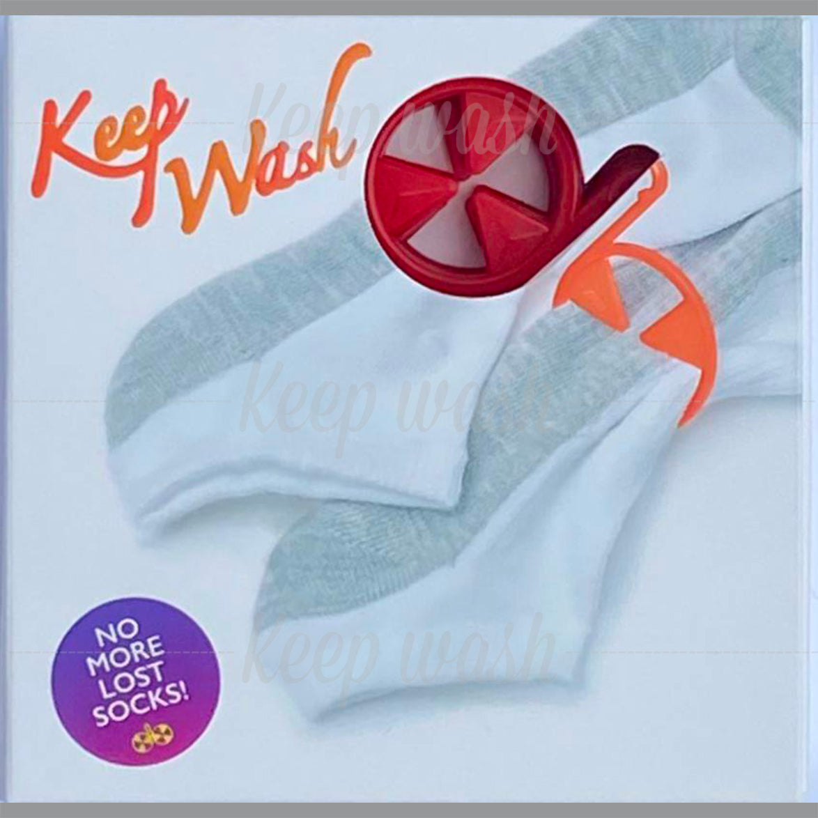 Keep Wash - Circle Sock Clips For Washing Machine, Dryer, And Drawer - Color: Red
